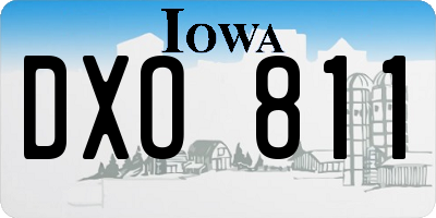 IA license plate DXO811