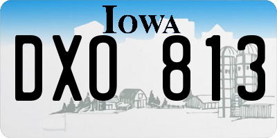 IA license plate DXO813