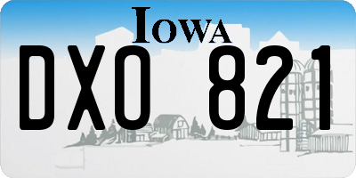 IA license plate DXO821