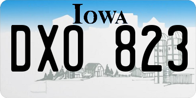 IA license plate DXO823
