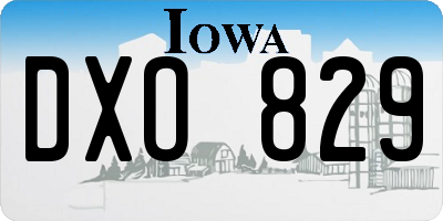 IA license plate DXO829