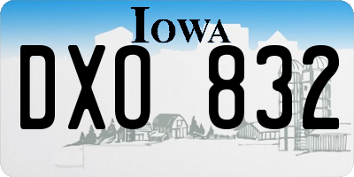 IA license plate DXO832