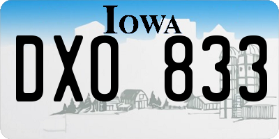 IA license plate DXO833