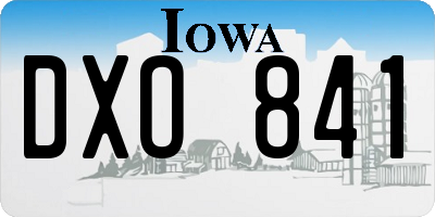 IA license plate DXO841