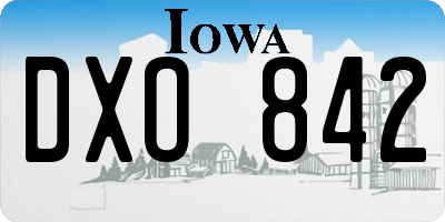 IA license plate DXO842
