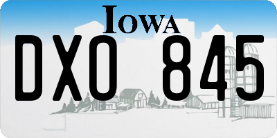 IA license plate DXO845
