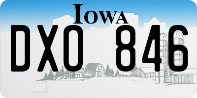 IA license plate DXO846