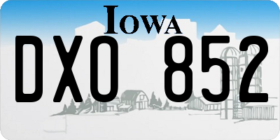 IA license plate DXO852