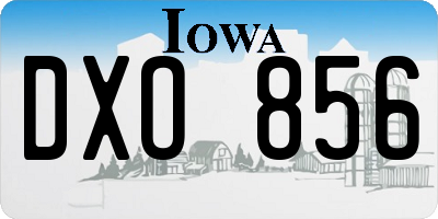 IA license plate DXO856