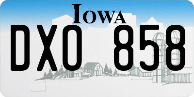 IA license plate DXO858