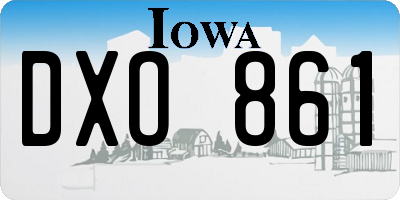 IA license plate DXO861