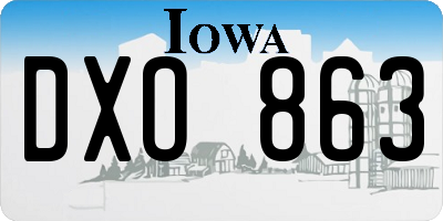 IA license plate DXO863