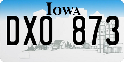 IA license plate DXO873