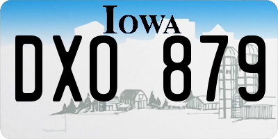 IA license plate DXO879
