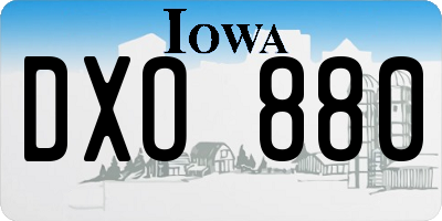 IA license plate DXO880