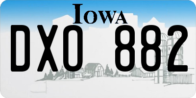 IA license plate DXO882