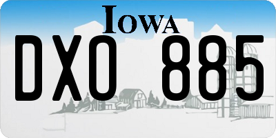 IA license plate DXO885