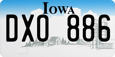 IA license plate DXO886