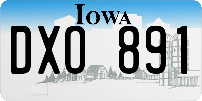 IA license plate DXO891