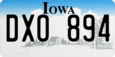 IA license plate DXO894