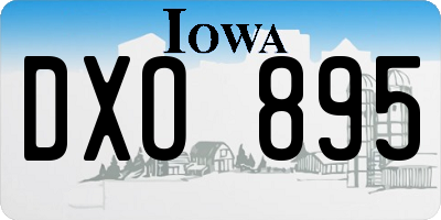 IA license plate DXO895