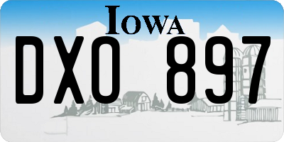 IA license plate DXO897