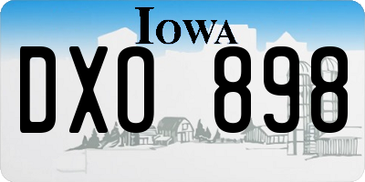 IA license plate DXO898