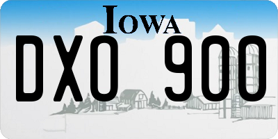 IA license plate DXO900