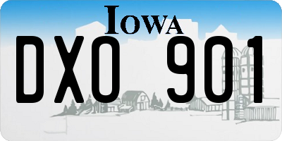 IA license plate DXO901