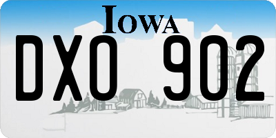 IA license plate DXO902