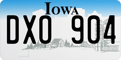 IA license plate DXO904