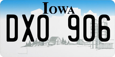 IA license plate DXO906