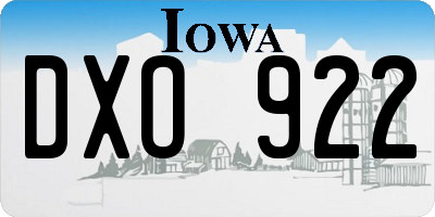 IA license plate DXO922