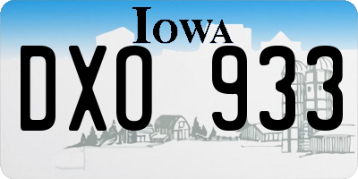 IA license plate DXO933