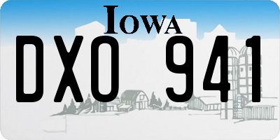 IA license plate DXO941