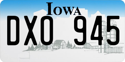 IA license plate DXO945
