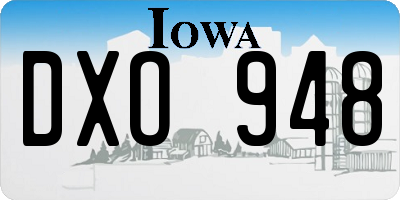 IA license plate DXO948