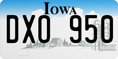 IA license plate DXO950