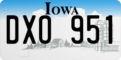 IA license plate DXO951