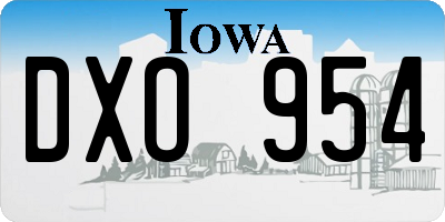 IA license plate DXO954