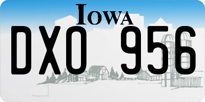 IA license plate DXO956