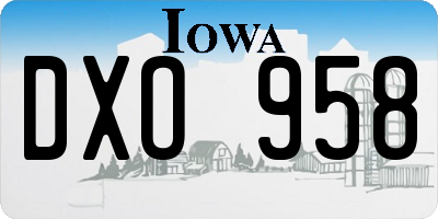IA license plate DXO958