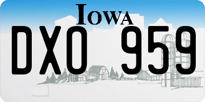 IA license plate DXO959