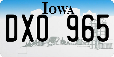 IA license plate DXO965
