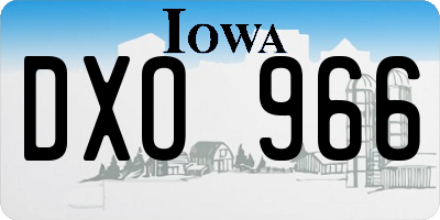 IA license plate DXO966