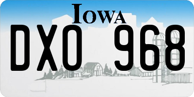 IA license plate DXO968