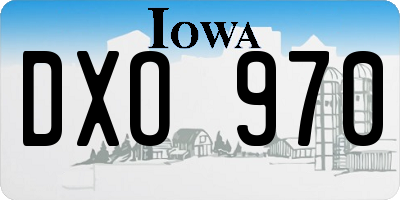IA license plate DXO970