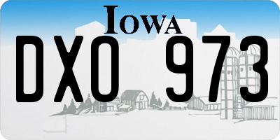 IA license plate DXO973