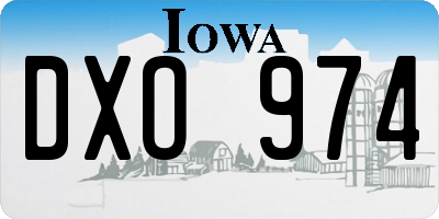 IA license plate DXO974