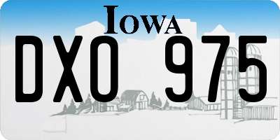 IA license plate DXO975